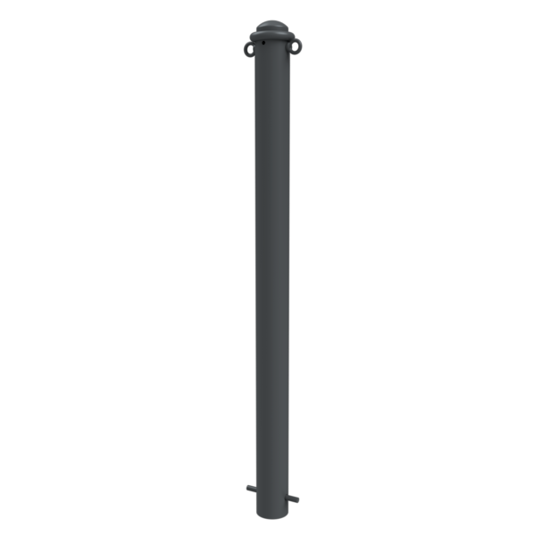 Dekorativ puller | Serie 481B | � 82 mm | fastmonteret, til indst�bning i beton med jordanker, total l�ngde ca. 1300 mm | uden l�s | med 2 �jer